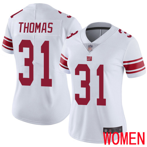 Women New York Giants 31 Michael Thomas White Vapor Untouchable Limited Player Football NFL Jersey